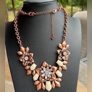 Premier Designs Vintage Inspired Copper Toned Floral Burst with Rhinestones